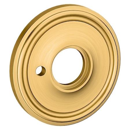 Baldwin Privacy Pair Rosettes Lifetime Satin Brass 5123.044